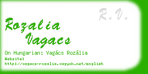 rozalia vagacs business card